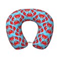 thumbnail image 1 of Cauagu Cartoon Crabs Pattern Travel Pillow Memory Foam, U-Shaped Neck Pillow Neck and Head Support Portable Travel Pillow Suitable for Planes & Trains, 1 of 8