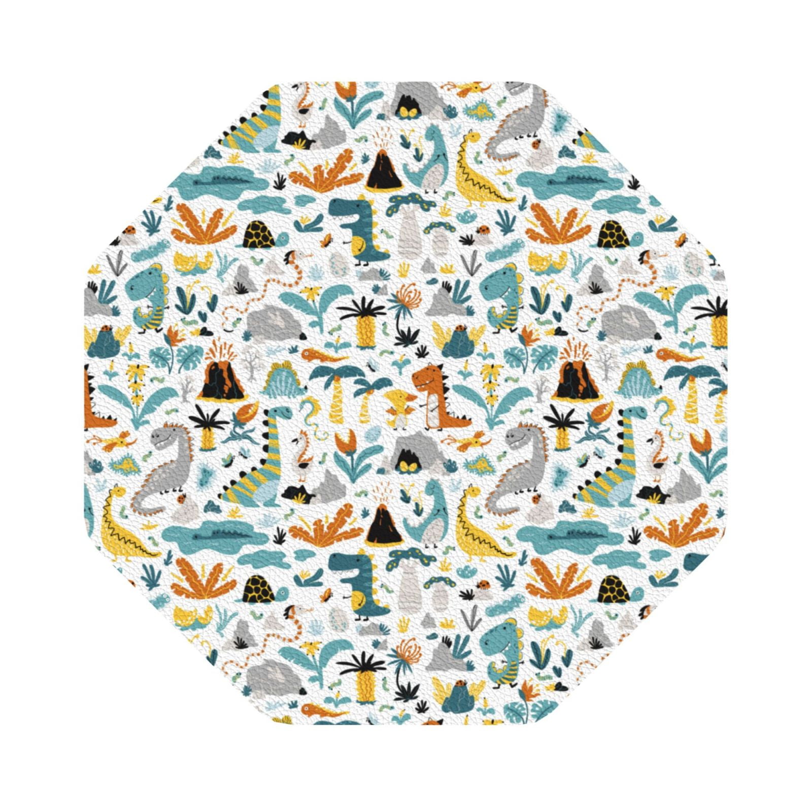 Cauagu Cartoon Dinosaur for Round Coaster,Drink Coasters Set of 4