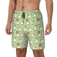 thumbnail image 1 of Cauagu Cartoon Duck Print Mens Swim Trunks Quick Dry Board Shorts Swim Shorts with Compression Liner Bathing Suits-Medium, 1 of 6