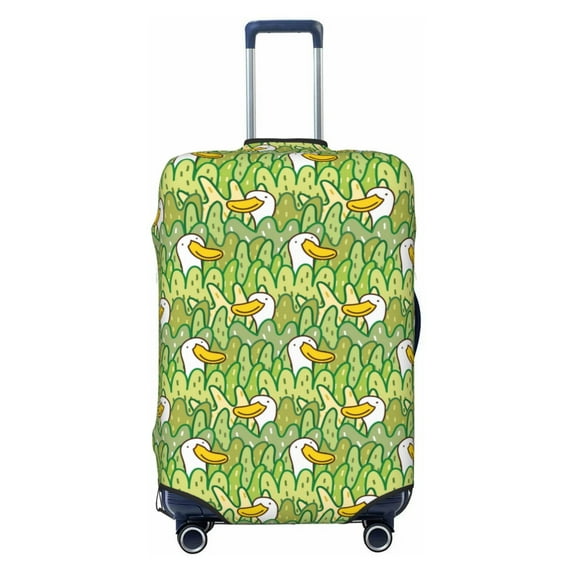 Cauagu Cartoon Duck Print Travel Luggage Cover,Travel Dust-proof Suitcase Cover Softside Suitcase Protector for 18-32inch,Not Included Suitcase
