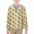 thumbnail image 1 of Cauagu Cartoon Honey Pot Bee Sunflower Print Sun Protection Jacket for Teen,Full-Zipper Long Sleeve Sun Shirts with Pockets UV Hoodie Shirts Outdoor Athletic Jacket-Small, 1 of 7