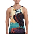 thumbnail image 1 of Cauagu Cartoon Iceberg Bald Eagle Print Men's Sleeveless Muscle Shirts,Tank Tops Quick Dry Workout Tank Top Gym Muscle Tee Fitness Bodybuilding T Shirt for Men-4X-Large, 1 of 7