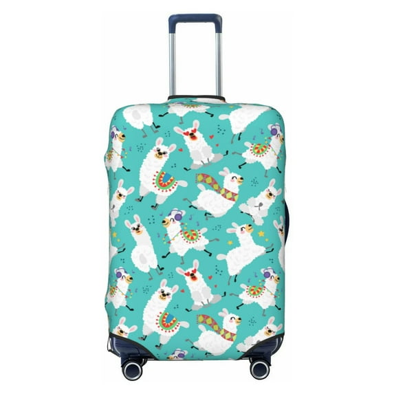 Cauagu Cartoon Llamas Print Travel Luggage Cover,Travel Dust-proof Suitcase Cover Softside Suitcase Protector for 18-32inch,Not Included Suitcase