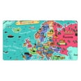 thumbnail image 1 of Cauagu Cartoon Map Of Europe for Large Mouse Pad,XXL Extended Gaming Mouse Mat Long Extended Desk Mat Big Desk Pad Mat(16 x 29.5in) for Work/Game/Office/Home, 1 of 8