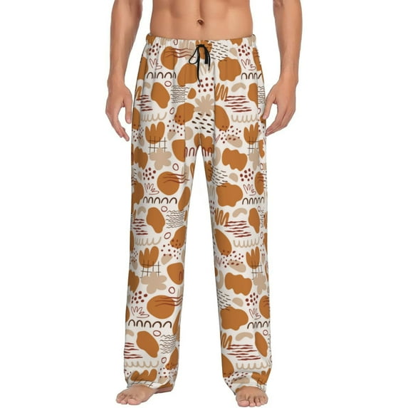 Cauagu Cartoon Mens Pajama Pants Sleep & Lounge Pants,PJ Bottoms with Pockets-Small
