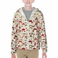 thumbnail image 1 of Cauagu Cartoon Mushrooms Print Sun Protection Jacket for Teen,Full-Zipper Long Sleeve Sun Shirts with Pockets UV Hoodie Shirts Outdoor Athletic Jacket-Medium, 1 of 7