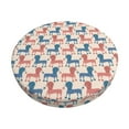 Cauagu Cartoon Poodle Dog Print Round Stool Covers,Seat Cushion for