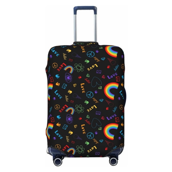 Cauagu Cartoon Pride Lgbt Print Travel Luggage Cover,Travel Dust-proof Suitcase Cover Softside Suitcase Protector for 18-32inch,Not Included Suitcase