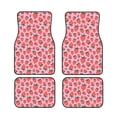 thumbnail image 1 of Cauagu Cartoon Strawberry Pattern Car Floor Mat Set of 4,Car Carpet Mats Car Mats with Anti-Slip Backing & Driver Heel Pad Universal Fit for Cars/Trucks/SUV/Vans, 1 of 6
