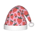 thumbnail image 1 of Cauagu Cartoon Strawberry Pattern Christmas Hat for Kids,Xmas Holiday Hat Santa Hat for Boys & Girls Festive Headwear Accessories for Christmas/New Year/Holiday, 1 of 6