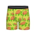 thumbnail image 1 of Cauagu Cartoon Turtles 1 Print Men's Boxer Briefs, Funny & Cute Underwear Elastic Waistband Briefs Ideal Gift for Men,1-Pack, 1 of 7