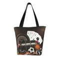 Cauagu Casino And Sports Print Canvas Aesthetic Tote Bag for Women