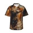 thumbnail image 1 of Cauagu Cat Fish Dance Vintage Print Hawaiian Shirt for Men,Casual Short Sleeve Button Down Shirts Summer Beach Men's Regular-Fit Short-Sleeve Print Shirt -3X-Large, 1 of 6