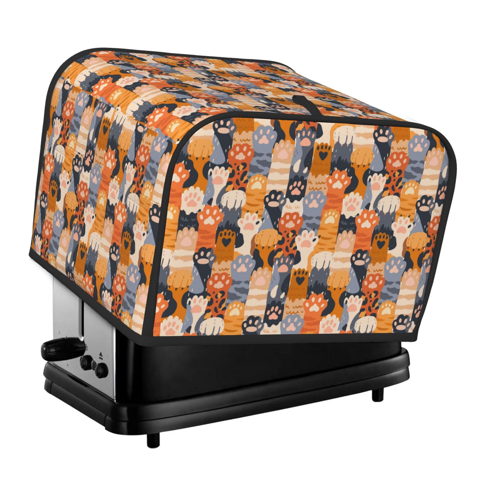 Cauagu Cat Paws for 4 Slice Toaster Cover (11.4''×7.9''×7.5'') Bread