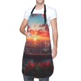 thumbnail image 1 of Cauagu Cat Watching City Sunset Aprons with Pockets,Waterproof Apron for Women,Kitchen Cooking Apron Adjustable Bib Aprons Chef Apron for Cooking,Drawing,Crafting, 1 of 8