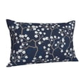 thumbnail image 1 of Cauagu Cherry Blossoms on Navy Background Print Pillow Covers with Envelope Closure,1PC Pillow Cases Decorative Pillow Case for Bed & Couch, Pillows Not Included-16"x24", 1 of 6