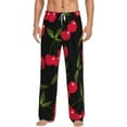 thumbnail image 1 of Cauagu Cherry Mens Pajama Pants Sleep & Lounge Pants,PJ Bottoms with Pockets-Medium, 1 of 7