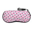 Cauagu Cherry Strawberry Pattern Unisex Glasses Case,Zipper Protective