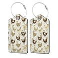 thumbnail image 1 of Cauagu Chicken Cartoon Pattern Luggage Tags,Leather Luggage Tags Personalized Luggage Tag Travel Tags Privacy Cover ID Label for Travel Bag Suitcase-4 PCS, 1 of 5