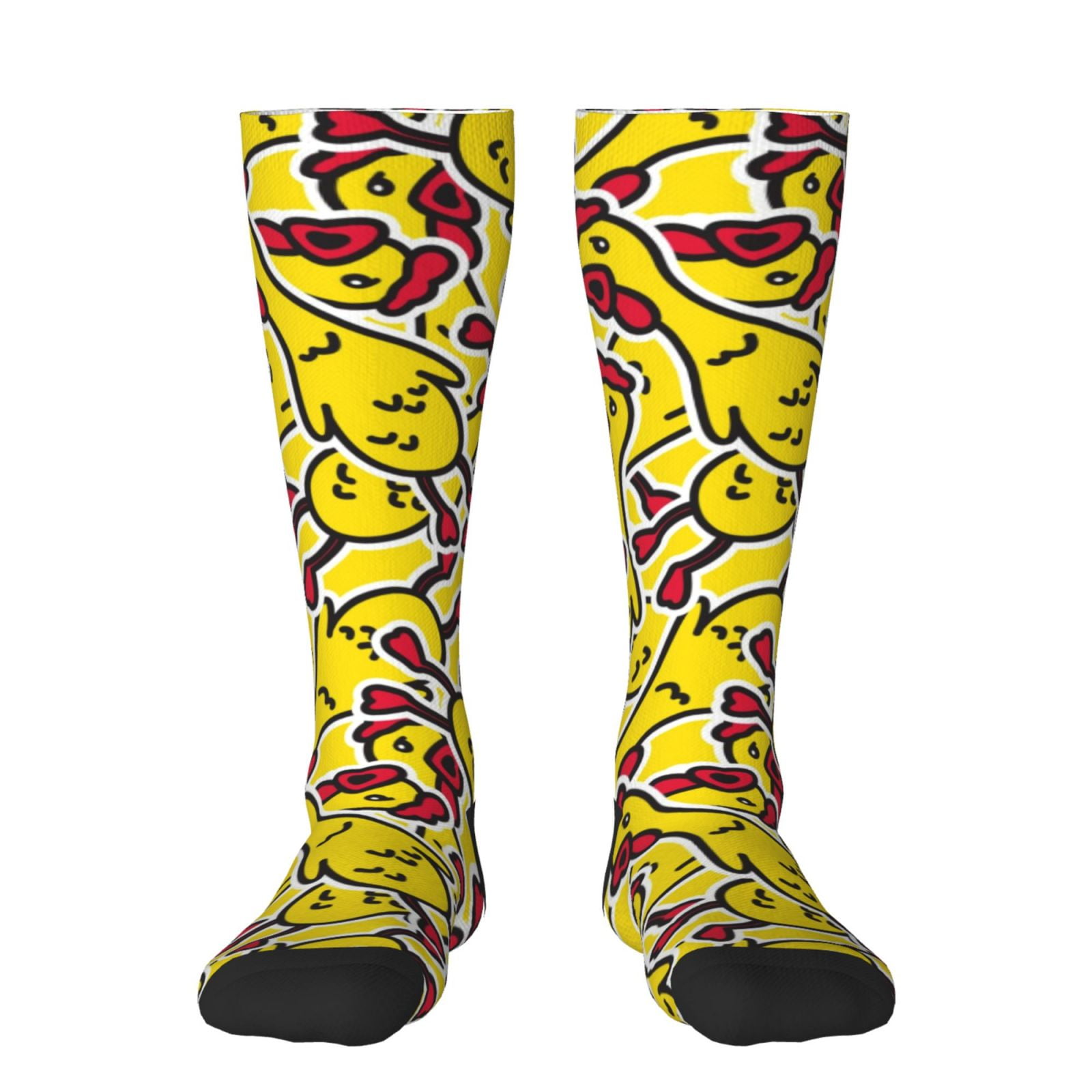 Cauagu Chicken Cartoon Print Women's Men's Ankle Socks 1pack Casual