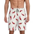 thumbnail image 1 of Cauagu Chili Print Pajama Bottoms for Men Sleep Pajama Shorts Elastic Waistband Sleep Pajama Short Men's PJ Shorts -X-Large, 1 of 6