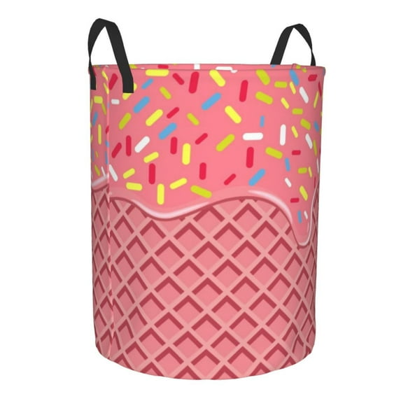 Cauagu Chocolate with Flowing Cream for Laundry Basket,Collapsible Organizer Basket for Storage Bin Toy Bins Gift Baskets Bedroom Clothes Children Nursery Hamper -Small