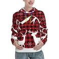 thumbnail image 1 of Cauagu Christmas Buffalo Plaid for Women's Hooded Sweatshirts Pullover Hoodie for Women Fall Workout Sweat Long Sleeve Preppy Sweatshirts-Small, 1 of 7