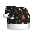 thumbnail image 1 of Cauagu Christmas Tree and Gold Socks for Adult Christmas Hat,1-Pack Xmas Holiday Hat Santa Hat for Women & Men Festive Headwear Accessories Fit for Christmas/New Year/Party, 1 of 6