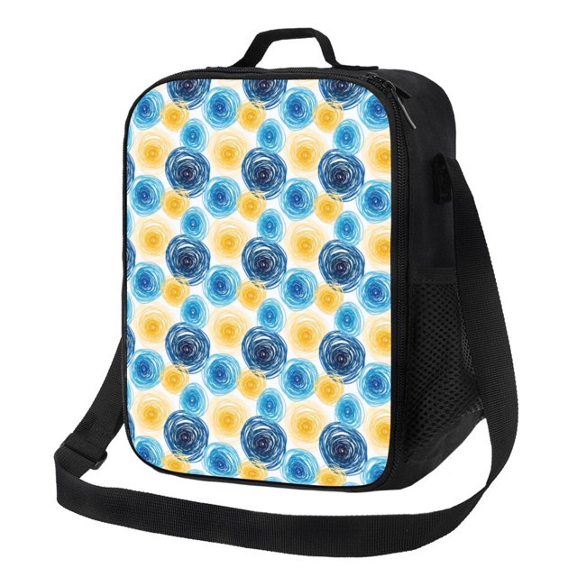 Cauagu Circular Insulated Lunch Bag Reusable Lunch Box Thickened