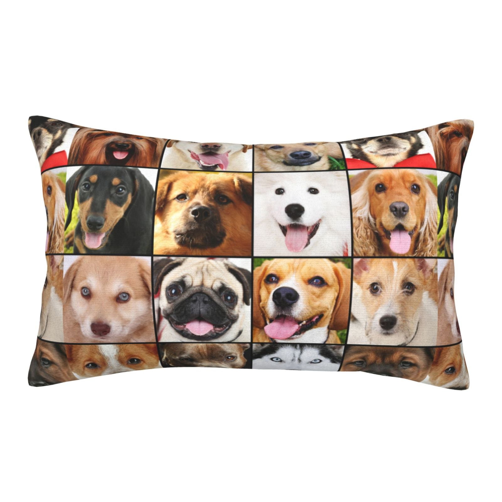 Cauagu Collage of different dogs Print Pillow Covers with Envelope ...