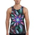 thumbnail image 1 of Cauagu Colored Abstract Print Men's Sleeveless Muscle Shirts,Tank Tops Quick Dry Workout Tank Top Gym Muscle Tee Fitness Bodybuilding T Shirt for Men-Large, 1 of 7
