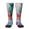 thumbnail image 1 of Cauagu Colorful Abstract Waves Print Women's Men's Ankle Socks 1-pack Casual Athletic Socks for Unisex Adult Moisture-Wicking Socks for Daily Wear/Running/Sport, 1 of 8