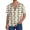 thumbnail image 1 of Cauagu Colorful Armadillos Men's Short Sleeve Button Down Hawaiian Shirt for Men Bowling Shirts Casual Summer Beach Shirt,Large, 1 of 6