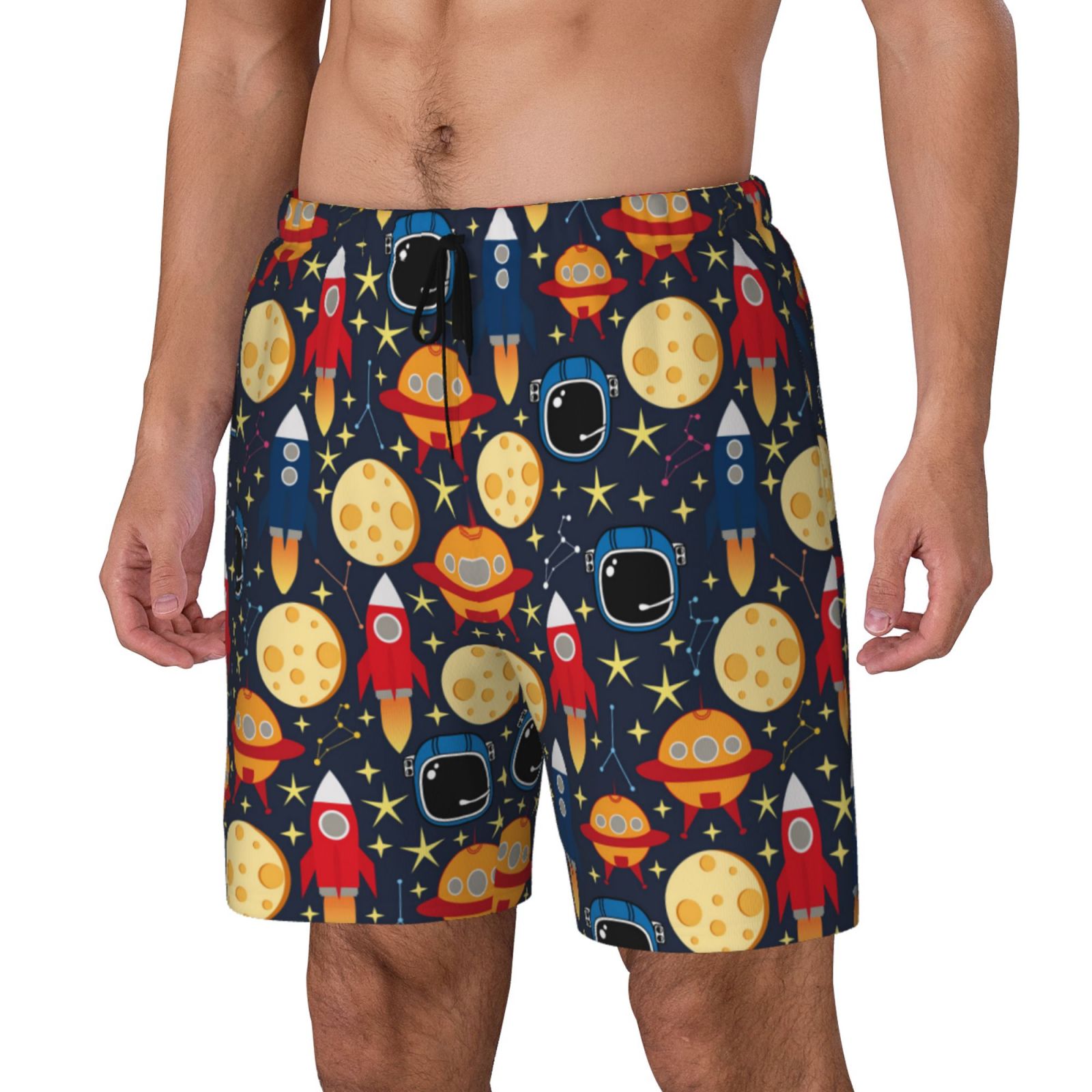 Kayrth Costume Da Bagno Uomo Board Shorts – 5 Tasche, Asciugatura Rapida, UPF 50+, Senza Rete Interna, Cielo Blu, Large