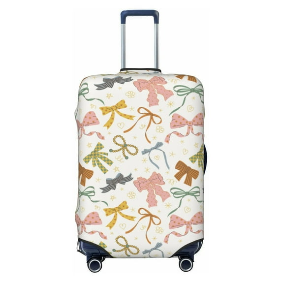 Cauagu Colorful Bow Knots1 Print Travel Luggage Cover,Travel Dust-proof Suitcase Cover Softside Suitcase Protector for 18-32inch,Not Included Suitcase