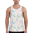 thumbnail image 1 of Cauagu Colorful Butterfly Print Men's Sleeveless Muscle Shirts,Tank Tops Quick Dry Workout Tank Top Gym Muscle Tee Fitness Bodybuilding T Shirt for Men-XX-Large, 1 of 7
