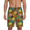 thumbnail image 1 of Cauagu Colorful Circle Print Pajama Bottoms for Men Sleep Pajama Shorts Elastic Waistband Sleep Pajama Short Men's PJ Shorts -, 1 of 6