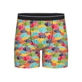 thumbnail image 1 of Cauagu Colorful Fish 2 Print Men's Boxer Briefs, Funny & Cute Underwear Elastic Waistband Briefs Ideal Gift for Men,1-Pack, 1 of 7