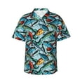 thumbnail image 1 of Cauagu Colorful Fishing Baits Print Hawaiian Shirt for Men,Casual Short Sleeve Button Down Shirts Summer Beach Men's Regular-Fit Short-Sleeve Print Shirt -Medium, 1 of 6