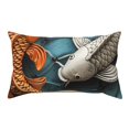 Cauagu Colorful Koi Fish Art Print Pillowcase with Envelope Closure
