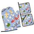 thumbnail image 1 of Cauagu Colorful Koi Fish Print Oven Mitts and Pot Holders 4 pcs Set,Extra Thicken Long Kitchen Oven Glove Potholders BBQ Gloves-Oven Mitts and Pot Holders(11 Inch), 1 of 6