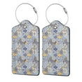 Cauagu Colorful Mandalas Print Luggage Tags,Leather Luggage Tags for