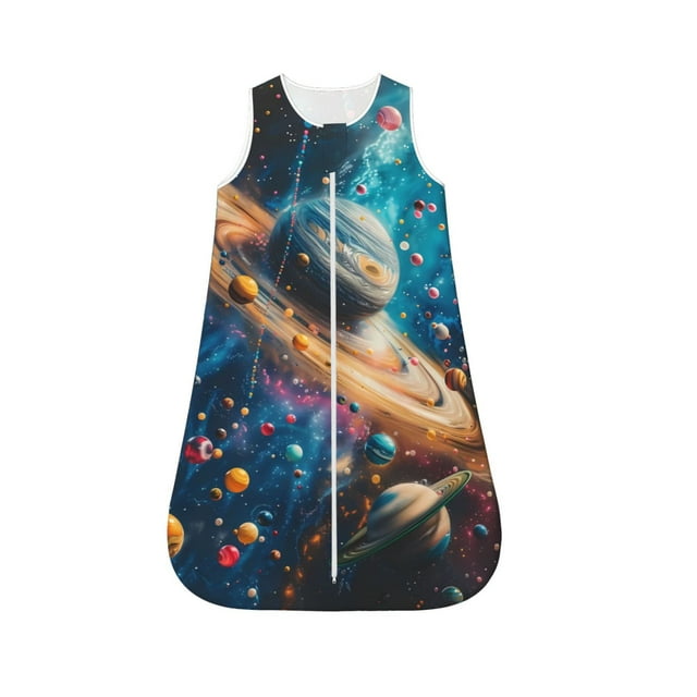 Cauagu Colorful Universe for Infant Wearable Blanket,Unisex