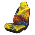 Cauagu Colorful Rooster Print Car Seat Covers,Universal Automotive Seat