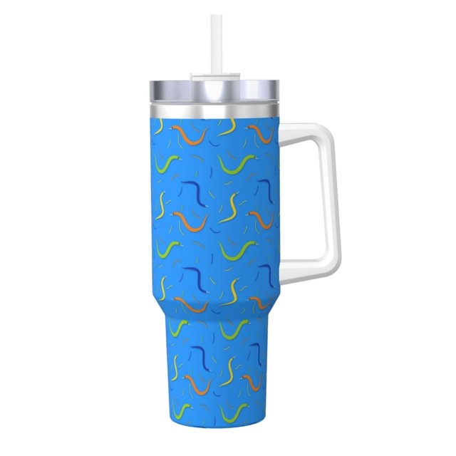 Cauagu Colorful Snake Print Stainless Steel Vacuum Insulated Tumbler