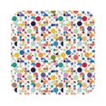 Cauagu Colorful Spots for Round Coaster,Drink Coasters Set of 4 Leather