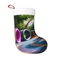 thumbnail image 1 of Cauagu Colorful Tire Tunnel Park for Christmas Stockings,1-Pack Large Xmas Stocking Holiday and Farmhouse Stocking Fit for Christmas Holiday Party Decoration(17.7*11 Inch), 1 of 7