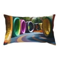 Cauagu Colorful Tire Tunnel Park Print Pillowcase with Envelope Closure