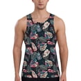 thumbnail image 1 of Cauagu Colorful Tropical Leaves Print Men's Sleeveless Muscle Shirts,Tank Tops Quick Dry Workout Tank Top Gym Muscle Tee Fitness Bodybuilding T Shirt for Men-X-Large, 1 of 7