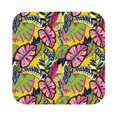 Cauagu Colrful Tropical Leaves for Round Coaster,Drink Coasters Set of